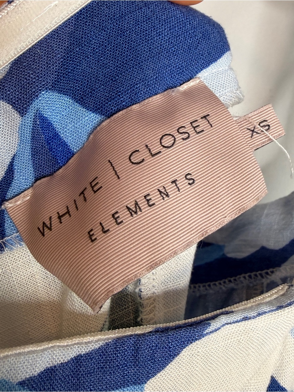 White Closet Elements Maxi Dress Blue & White Floral Halter Dress - Picture 5 of 7